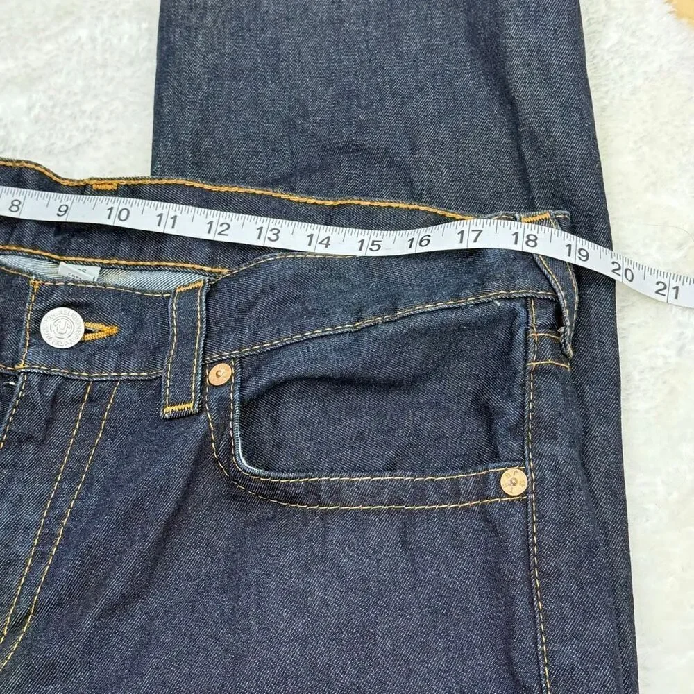 True Religion Dark Wash Ricky Relaxed Straight Jeans w/o Flap / No Flap // Men’s